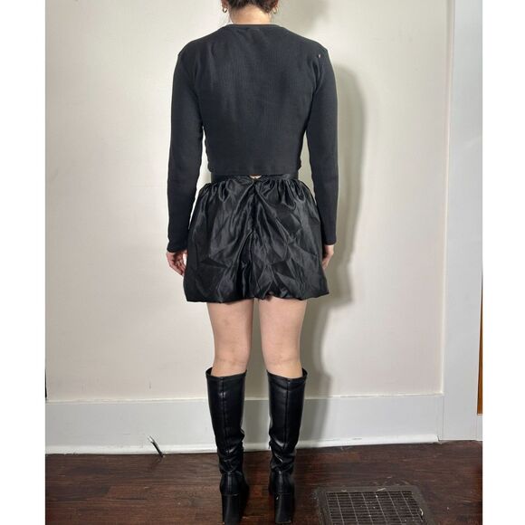 ASOS Black Mini Bubble Skirt Size 6 - Picture 3 of 8